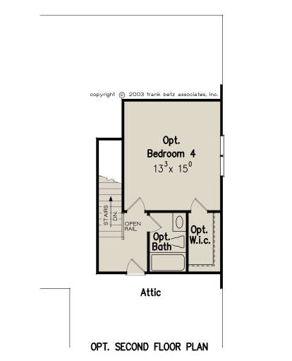 Optional Second Floor for House Plan #8594-00399