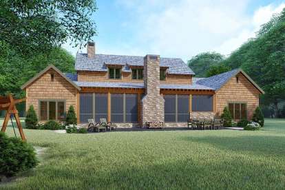 Mountain Rustic House Plan #8318-00127 Elevation Photo