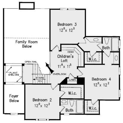 Second Floor for House Plan #8594-00403