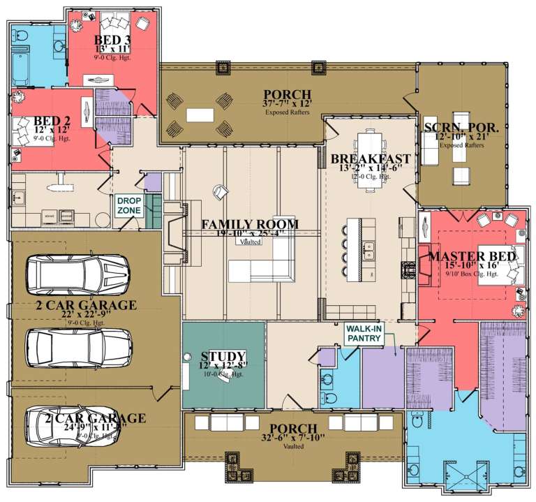 House Plan House Plan #23763 Drawing 1