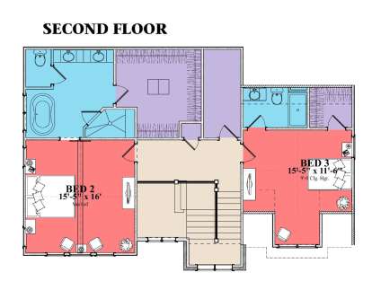 Second Floor for House Plan #1070-00271