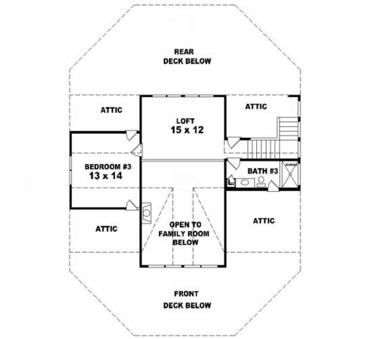 Second Floor for House Plan #053-00193