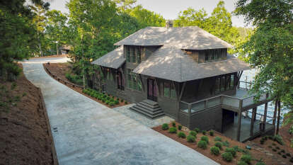 Lake Front House Plan #1070-00274 Build Photo