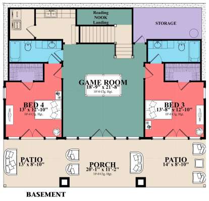 Basement for House Plan #1070-00274