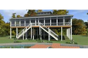 Coastal House Plan #1070-00276 Elevation Photo
