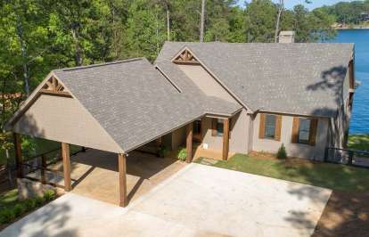 Lake Front House Plan #1070-00277 Elevation Photo