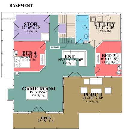Basement for House Plan #1070-00281