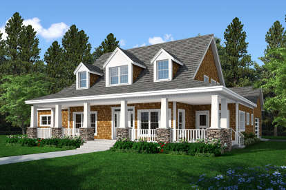 Country House Plan #033-00130 Elevation Photo