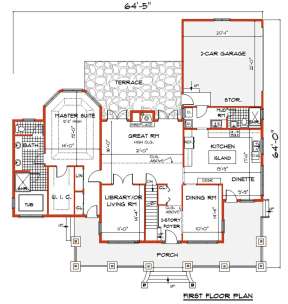 Main Floor for House Plan #033-00130