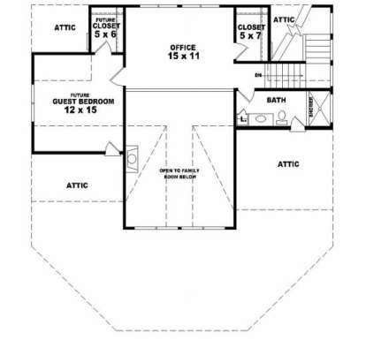 Second Floor for House Plan #053-00194