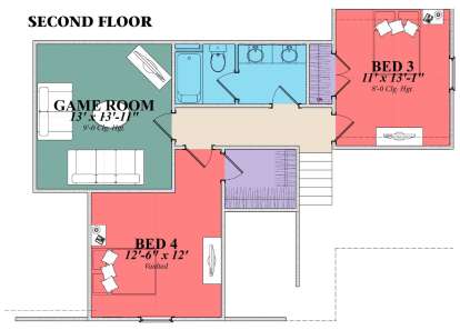 Second Floor for House Plan #1070-00288