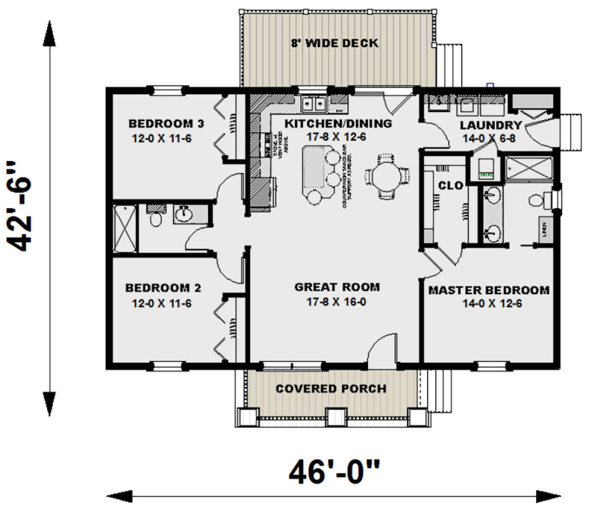 Main Floor for House Plan #1776-00091