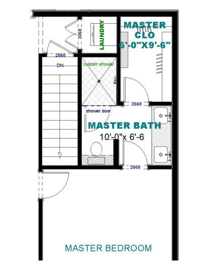 Main Floor w/ Basement Stairs Location for House Plan #1776-00091
