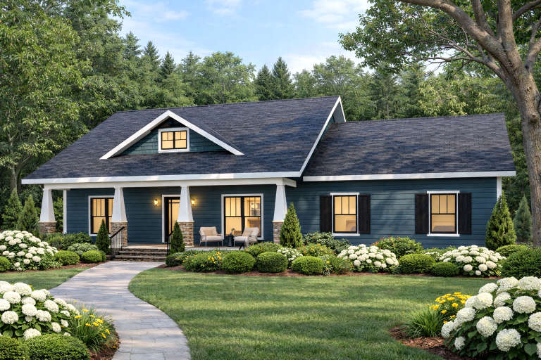 House Plan House Plan #23793 Angled Front Elevation
