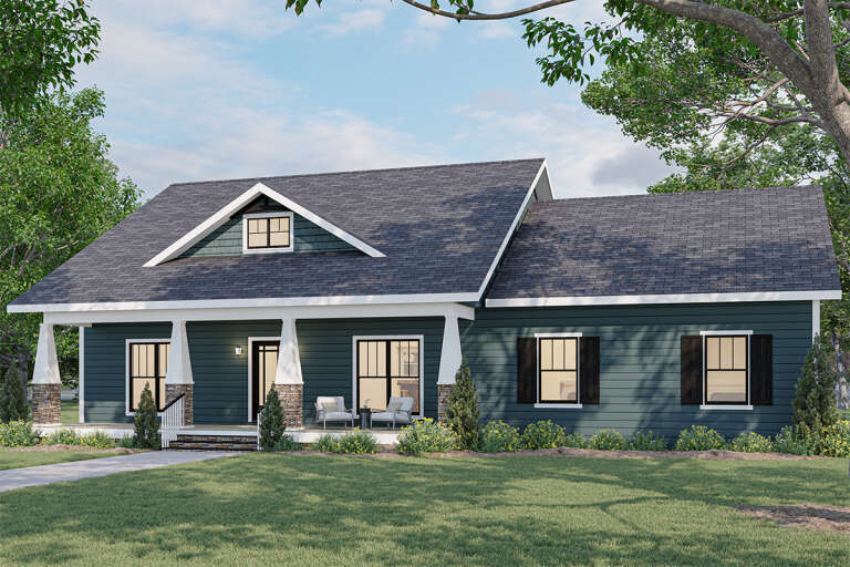 House Plan House Plan #23793 Angled Front Elevation