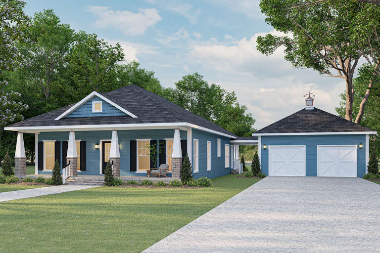 House Plan House Plan #23795 Angled Front Elevation
