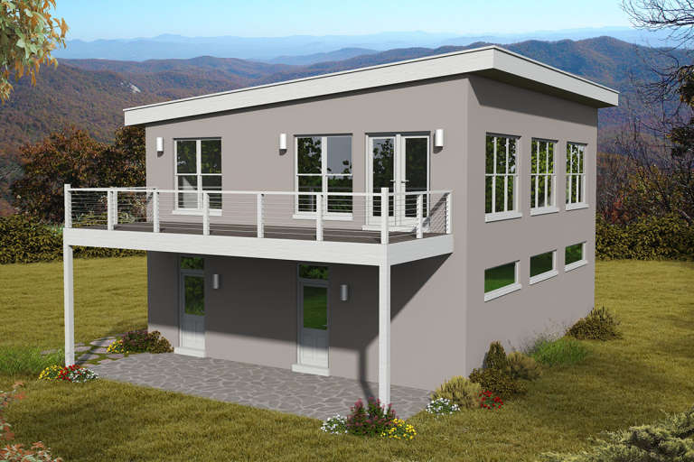 Modern House Plan #940-00177 Elevation Photo