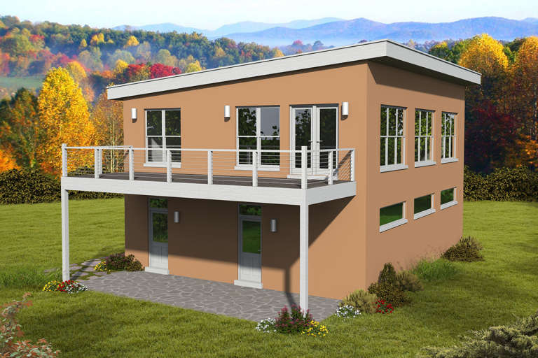 Modern House Plan #940-00177 Elevation Photo