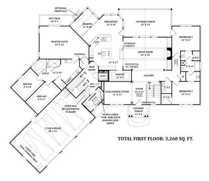 Main Floor for House Plan #4195-00034
