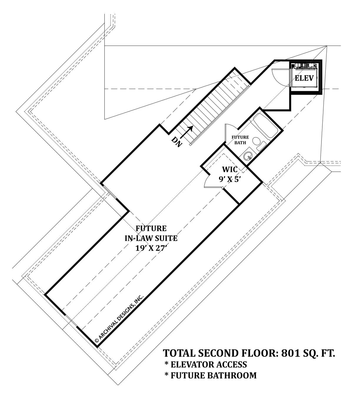 Future Bonus Space for House Plan #4195-00034