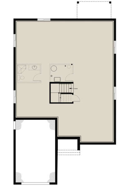 Basement for House Plan #034-01229