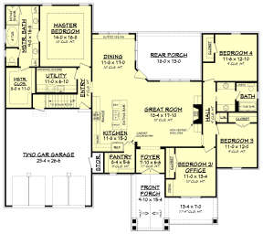 Main Floor for House Plan #041-00197