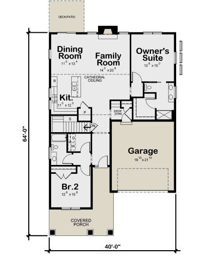Main Floor for House Plan #402-01604