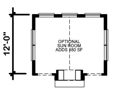 Optional Sunroom for House Plan #402-01604
