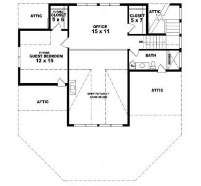 Second Floor for House Plan #053-00195