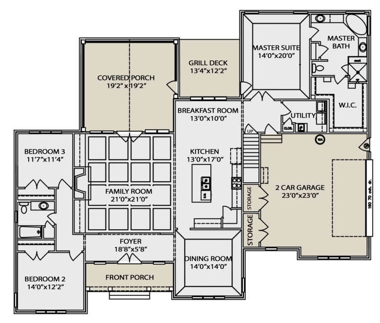 House Plan House Plan #23820 Drawing 1