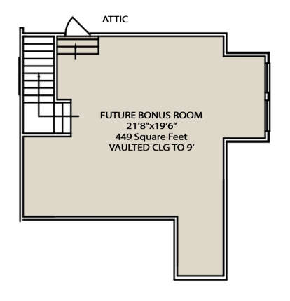 Future Bonus Space for House Plan #6819-00035