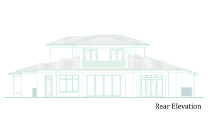 Coastal House Plan #207-00081 Elevation Photo