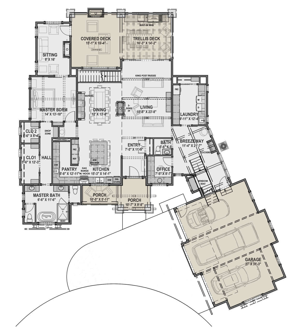 Main Floor for House Plan #425-00001