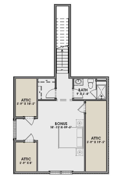 Bonus Room for House Plan #425-00004
