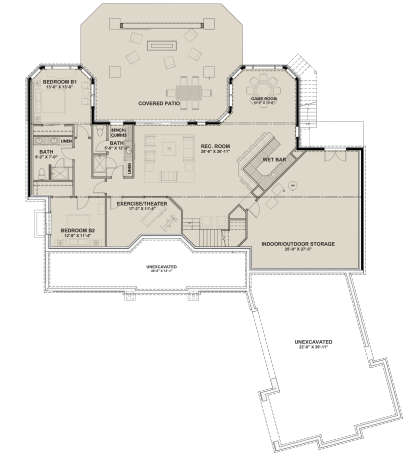Basement for House Plan #425-00005