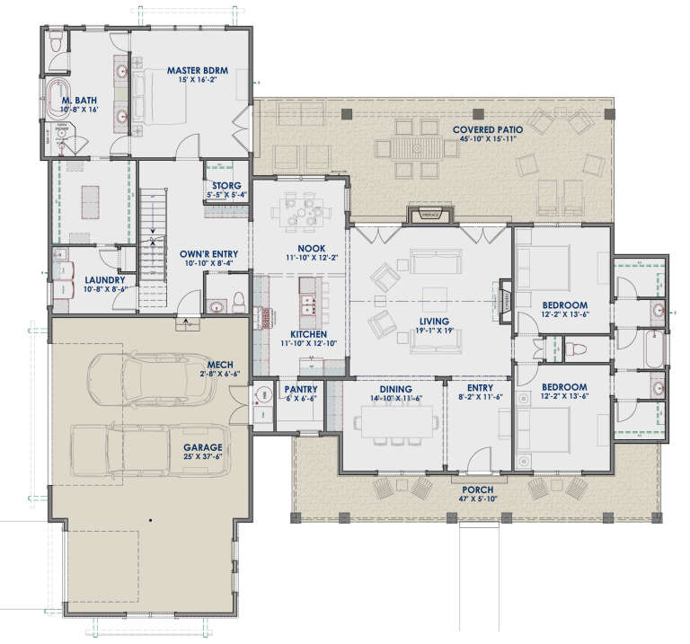 House Plan House Plan #23837 Drawing 1