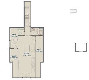 Optional Bonus Room for House Plan #425-00006