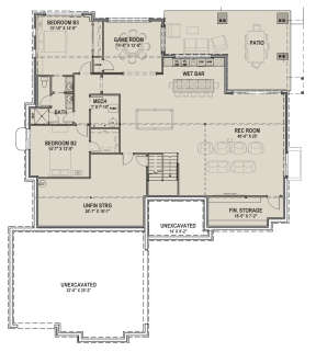 Basement for House Plan #425-00007