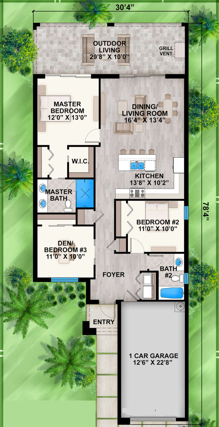 House Plan House Plan #23841 Drawing 1