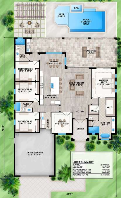 Main Floor for House Plan #207-00082