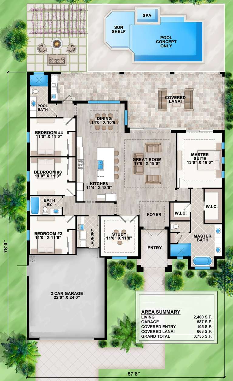 House Plan House Plan #23842 Drawing 1