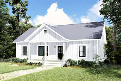 Modern Farmhouse House Plan #1776-00100 Elevation Photo