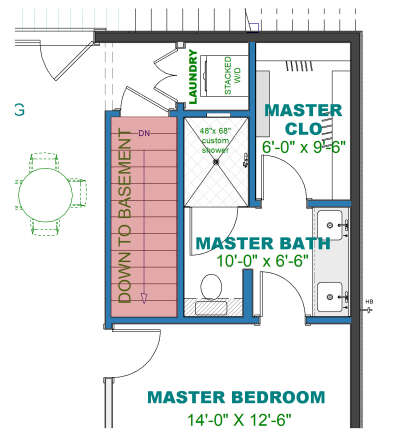 Basement Stairs Location for House Plan #1776-00100