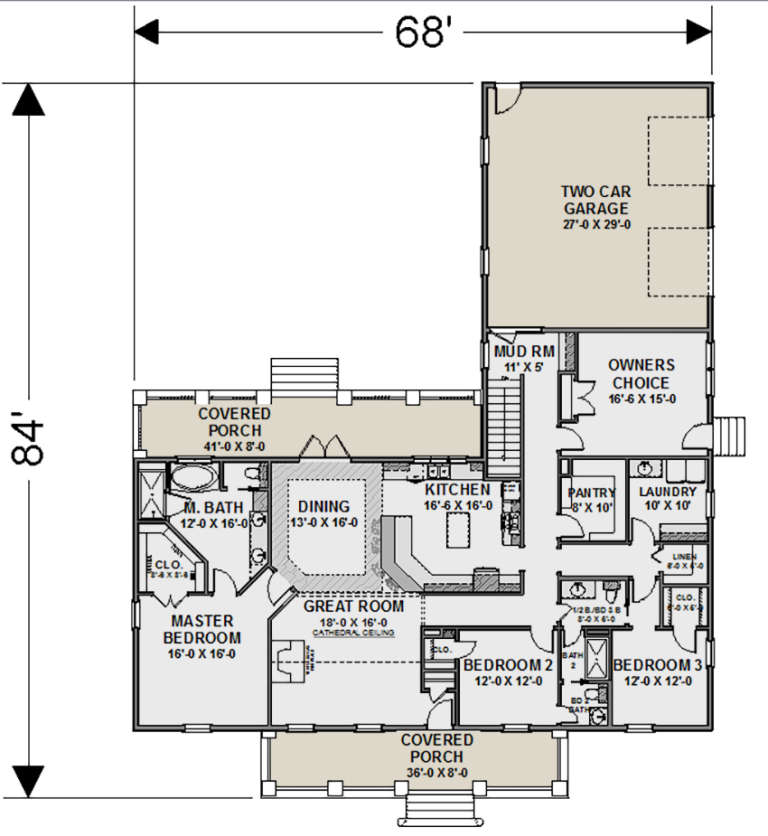 House Plan House Plan #23844 Drawing 1