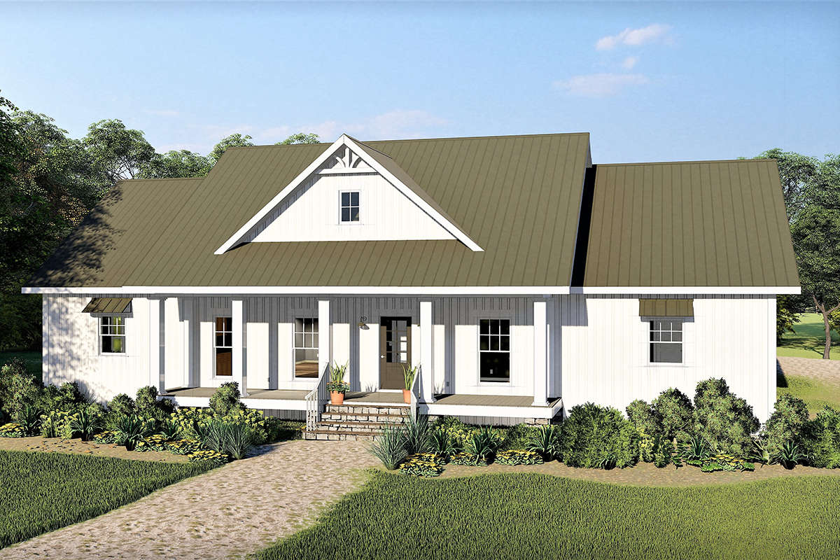 Modern Farmhouse House Plan #1776-00102 Elevation Photo