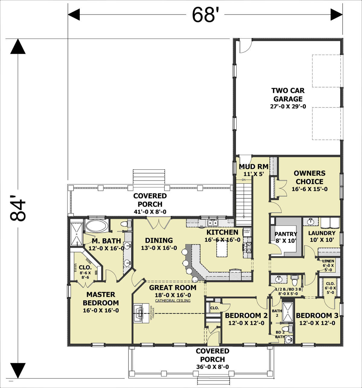 Main Floor for House Plan #1776-00102