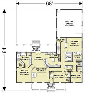Main Floor for House Plan #1776-00102