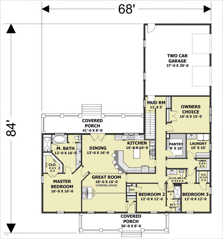 House Plan House Plan #23845 Drawing 1