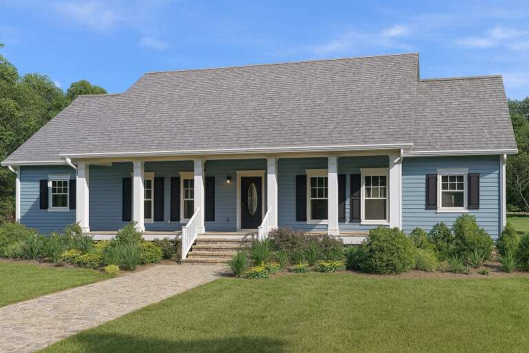 House Plan House Plan #23846 Angled Front Elevation