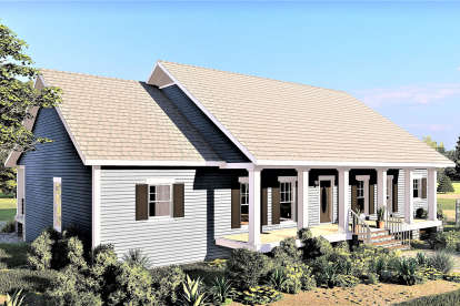 Ranch House Plan #1776-00103 Elevation Photo